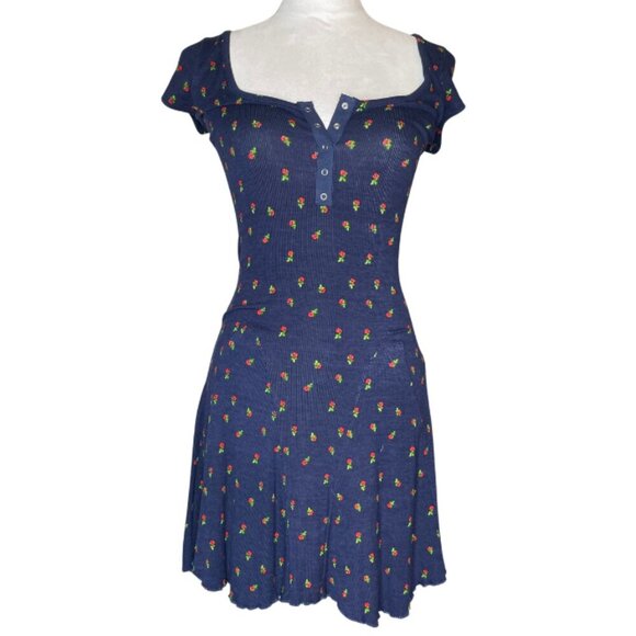 Urban Outfitters Dresses & Skirts - URBAN OUTFITTERS Women's Maureen Floral Henley Mini Dress Milkmaid Fairycore XS